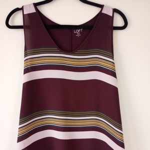 LOFT Striped Tank Top Large Petite LP